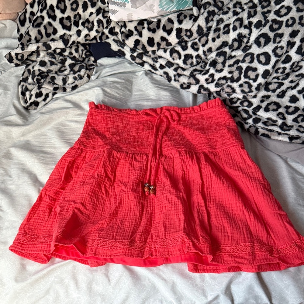SO Women's Vibrant Coral High Low Skirt